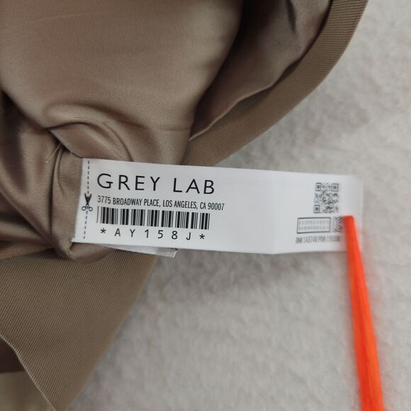 Grey Lab Women’s M Blazer Tan Minimalist Tailored Jacket Office Regency Chic - Picture 9 of 12